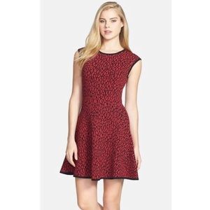 Felecity & Coco Red Leopard Print Sweater Dress